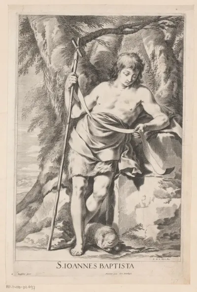 Johannes de Doper met staf en lam