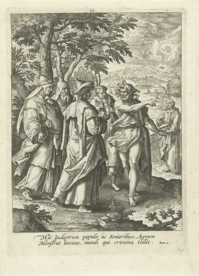 Johannes de Doper wijst mensen op Christus