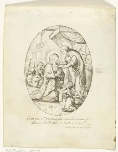 Johannes de Evangelist bedient Maria de communie