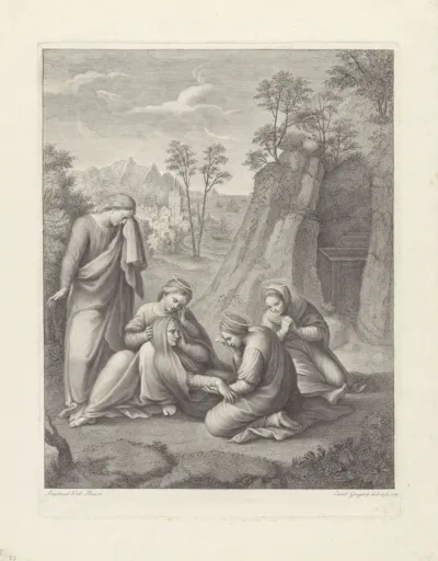 Johannes de Evangelist en de Maria's bij het graf van Christus