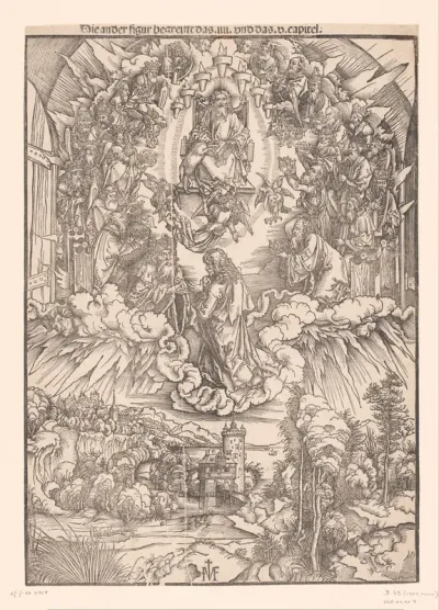 Johannes de Evangelist voor God en de ouderlingen