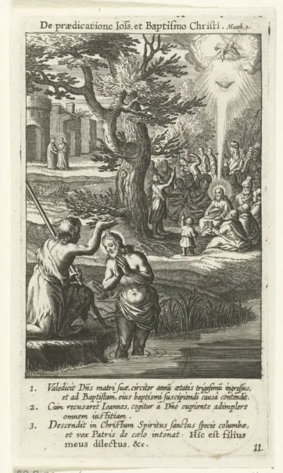 Johannes doopt Christus in de Jordaan