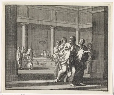 Johannes en de ketter Cerinthus in het badhuis