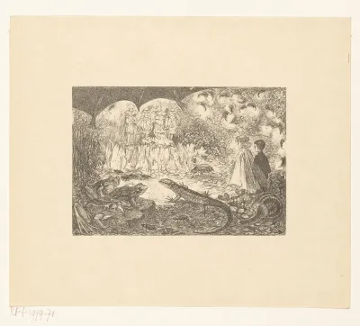 Johannes en Windekind bij de elfenkoning Oberon