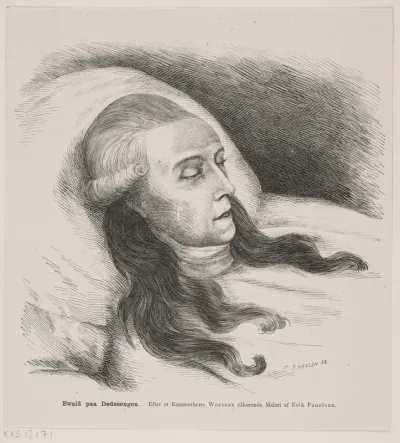 Johannes Ewald på dødssengen