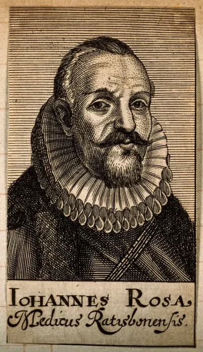 Johannes Rosa. Line engraving, 1688