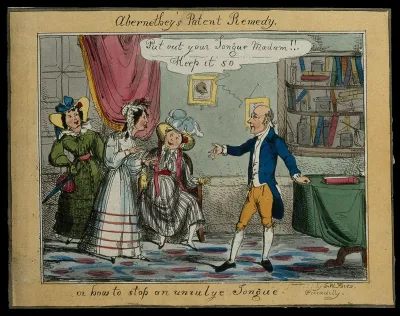 John Abernethy. Coloured etching by S. W. Fores, 1825