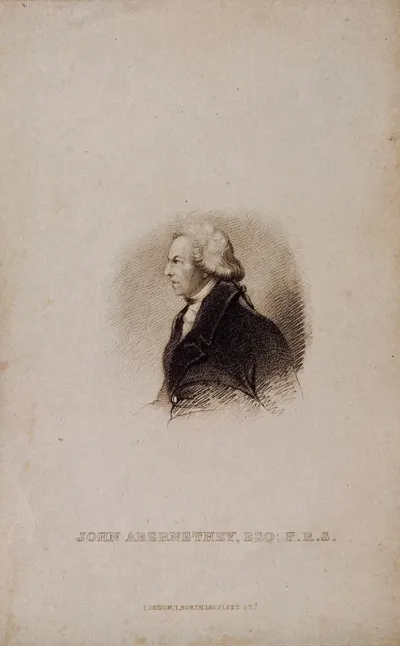 John Abernethy. Stipple engraving after J. Partridge