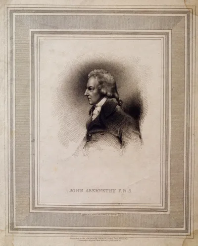 John Abernethy. Stipple engraving by J. Thomson after J. Partridge, 1817