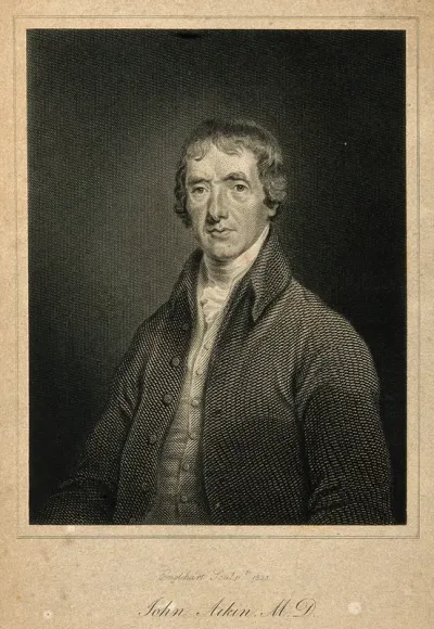 John Aikin. Line engraving by F. Englehart, 1823