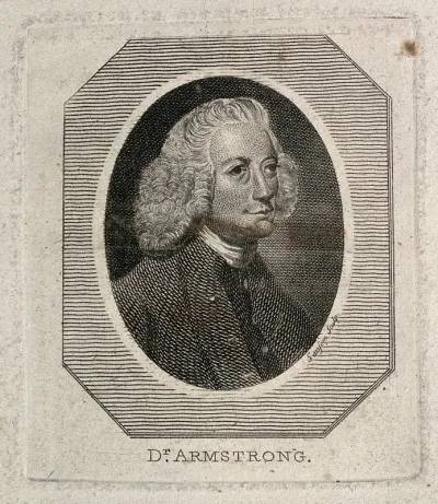 John Armstrong. Line engraving by F. Sansom after Sir J. Reynolds