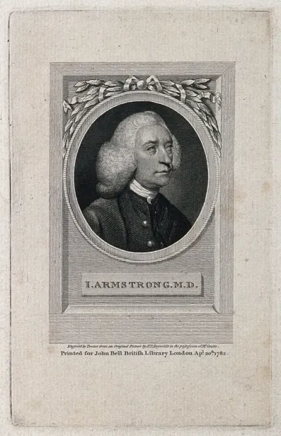 John Armstrong. Line engraving by Trotter after Sir J. Reynolds