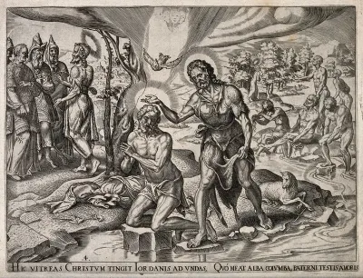 John baptises Christ in the Jordan