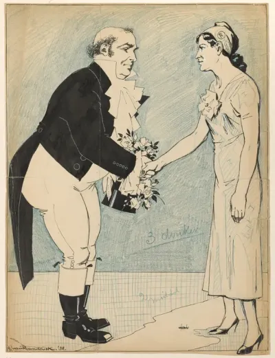 John Bull en Marianne geven elkaar de hand, 1938