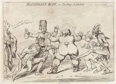 John Bull te grazen genomen door de Europese machten, 1795