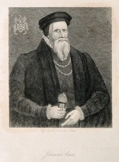 John Caius. Engraving by C. G. Lewis
