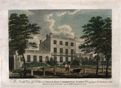 John Coakley Lettsom's house: north view of Grove Hill, Camberwell, Surrey