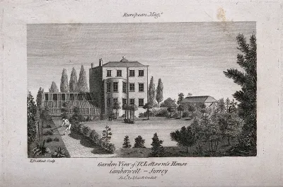 John Coakley Lettsom's house: south view of Grove Hill, Camberwell, Surrey