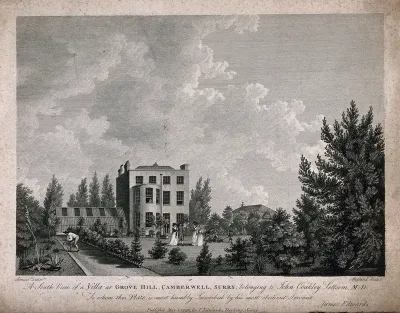 John Coakley Lettsom's house: south view of Grove Hill, Camberwell, Surrey