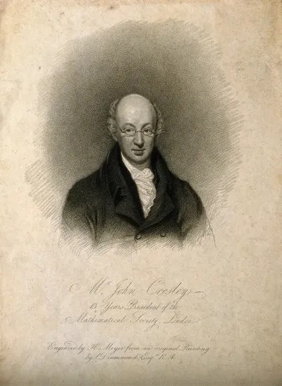 John Crosley. Stipple engraving by H. Meyer after S. Drummond