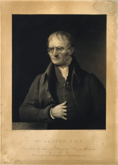 John Dalton. Mezzotint by C. Turner, 1834, after J. Lonsdale