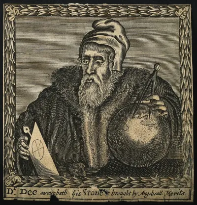 John Dee. Line engraving by F. Cleyn, 1658