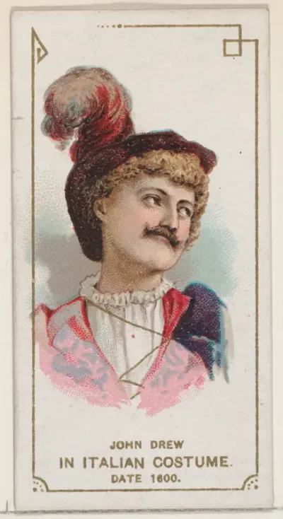 John Drew in Italian Costume of 1600, from the set Actors and Actresses, Second Series (N71) for Duke brand cigarettes