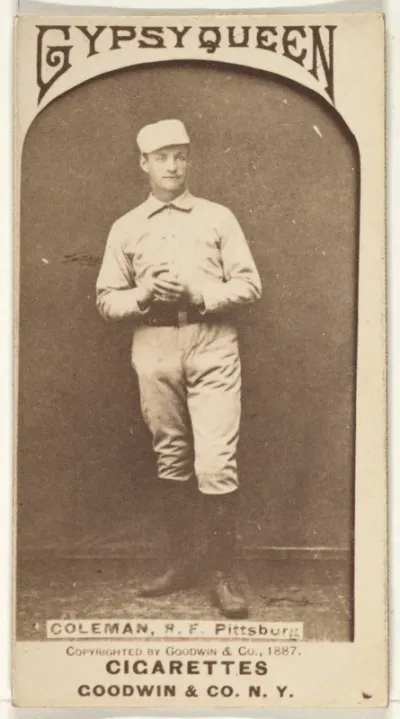 John Francis Coleman, Right Field, Pittsburgh, from the Old Judge series (N172) for Old Judge and Gypsy Queen Cigarettes