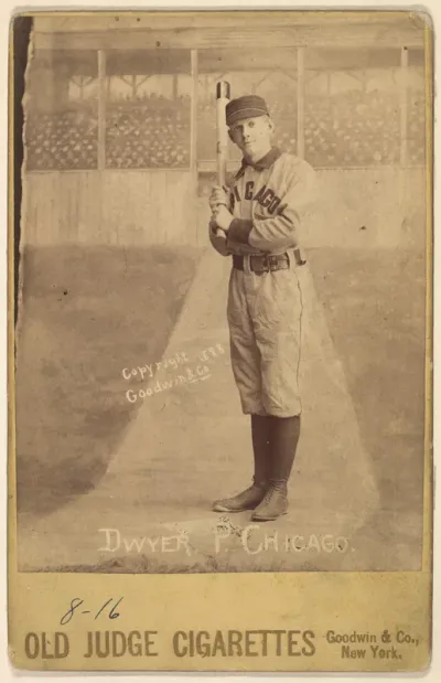 John Francis Dwyer, Pitcher, Chicago, from the series Old Judge Cigarettes