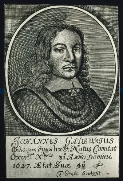 John Gadbury. Line engraving by T. Cross