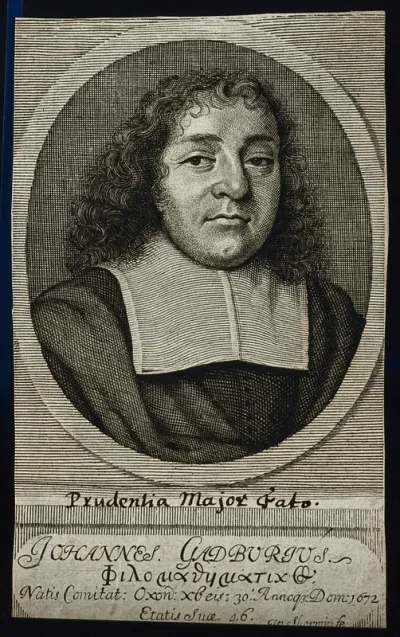 John Gadbury. Line engraving by W. Sherwin, 1672