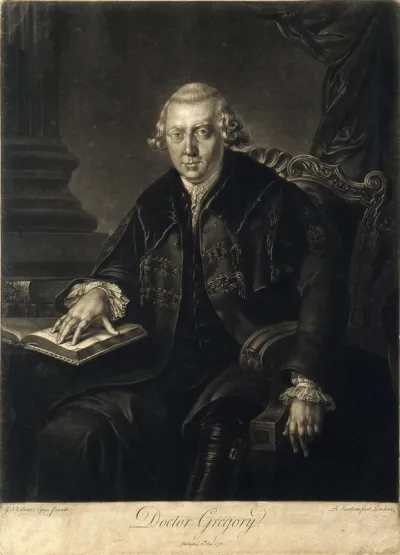John Gregory. Mezzotint by R. Earlom, 1774, after G. Chalmers