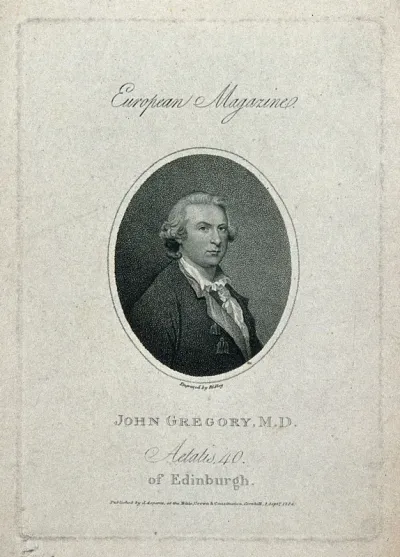 John Gregory. Stipple engraving by W. Ridley, 1804, after F. Cotes, 1764