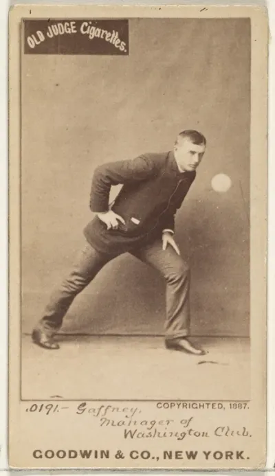 John H. "Honest John" Gaffney, Manager, Washington Nationals, from the Old Judge series (N172) for Old Judge Cigarettes