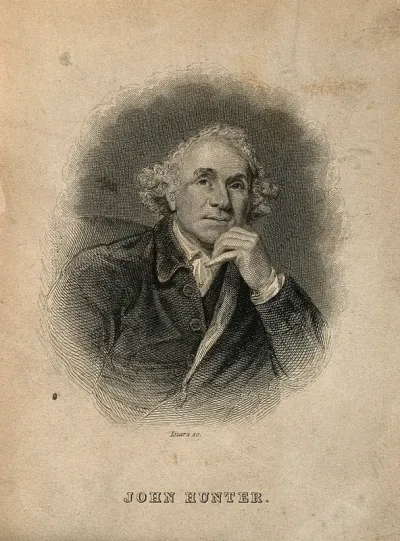 John Hunter. Line engraving by W. H. Lizars, 1840, after Sir J. Reynolds, 1786