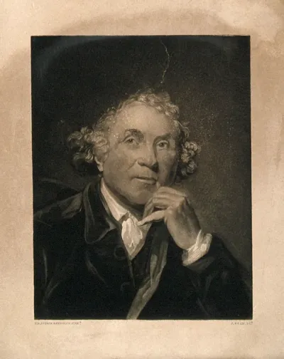 John Hunter. Mezzotint by J. Egan after Sir J. Reynolds, 1786