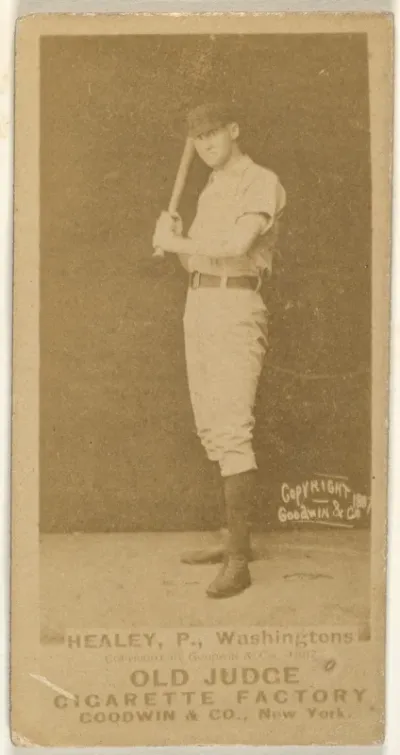 John J. "Egyptian" Healy, Pitcher, Washington Nationals, from the Old Judge series (N172) for Old Judge Cigarettes