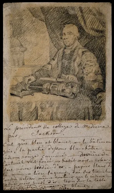 John Latham. Pencil drawing after J. Jackson, 1816