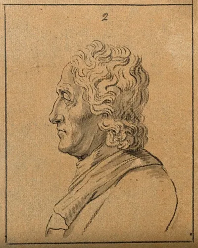 John Locke: left profile of a bust