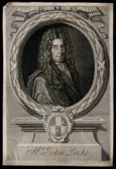 John Locke. Line engraving by J. Nutting after S. Brownover