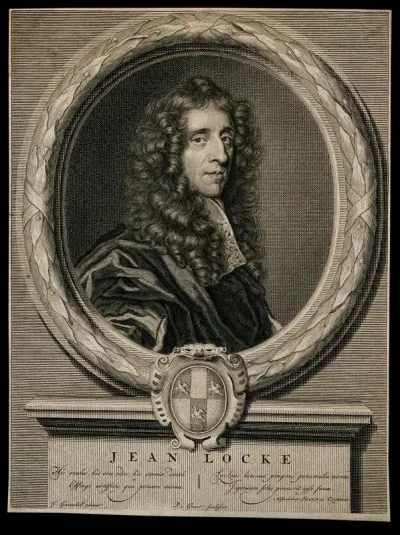 John Locke. Line engraving by P. van Gunst after J. Greenhill, 1672