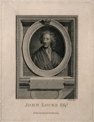 John Locke. Line engraving by W. Smart after Sir G. Kneller