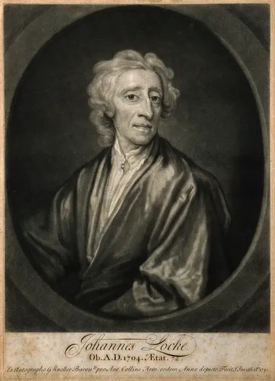 John Locke. Mezzotint by J. Smith, 1721, after Sir G. Kneller