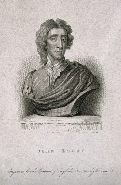 John Locke. Stipple engraving by S. Freeman, 1831, after J. M. Rysbrack [?]