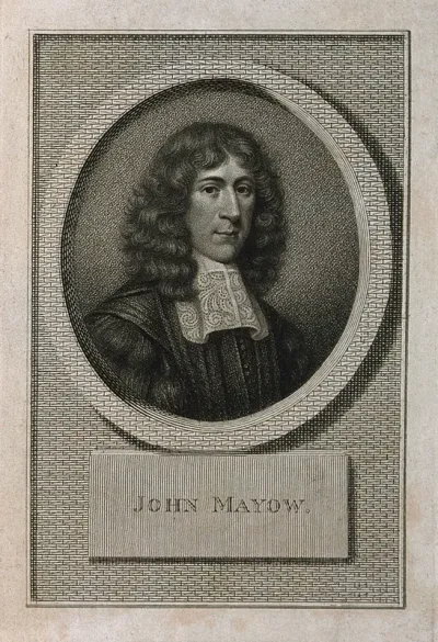 John Mayow. Line engraving by J. Caldwall, 1799, after D. Loggan