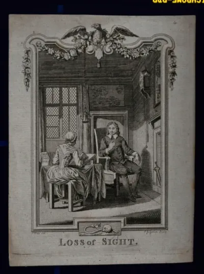 John Milton dictating 'Paradise Lost' to his daughter due to his blindness