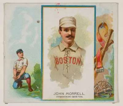 John Morrell, 1st Baseman, Boston, from World's Champions, Second Series (N43) for Allen & Ginter Cigarettes