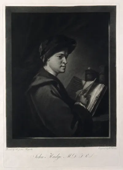 John Mudge. Mezzotint by W. Dickinson after Sir J. Reynolds