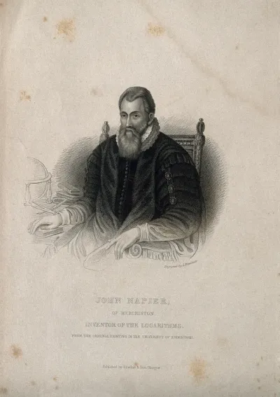 John Napier. Stipple engraving by S. Freeman