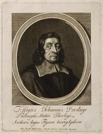 John Pordage. Line engraving, ca. 1795, after W. Faithorne, 1683